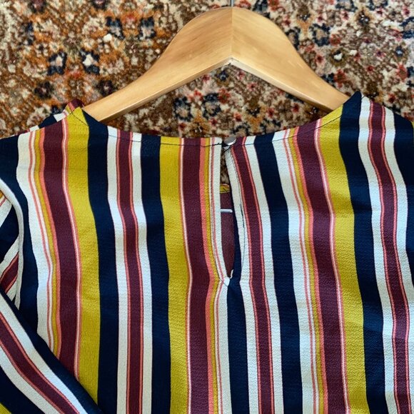 Bar III Women's Striped Crop Top Ruffle Size Small - Picture 9 of 9